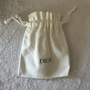 Dior Ivory Drawstring Bag